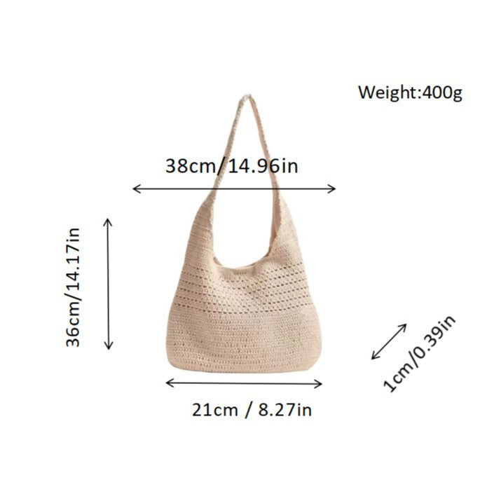Handbag Made of Hand-Crocheted Natural Material Stornfield