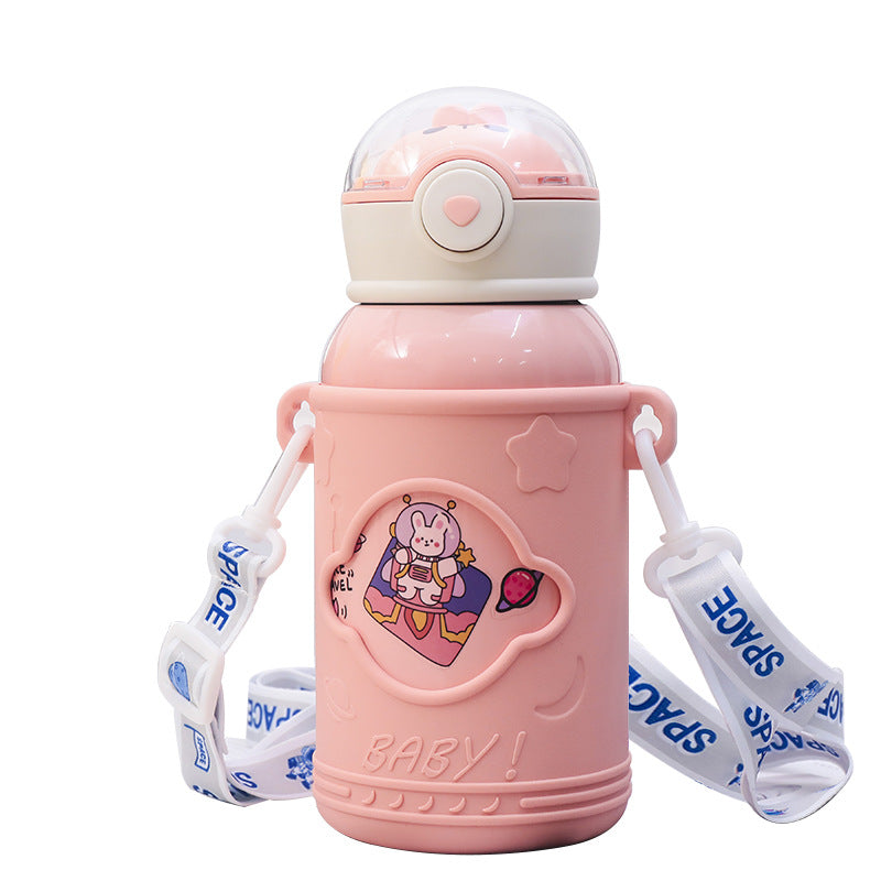 Women's Insulated Drinking Bottle with Playful Manga Design Stornfield