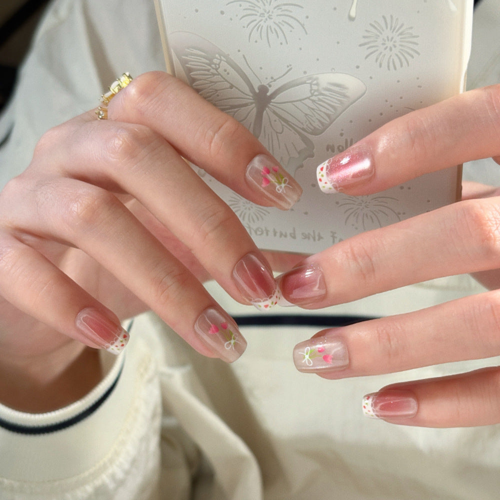 Floral-Inspired Press-On Nail Set Stornfield