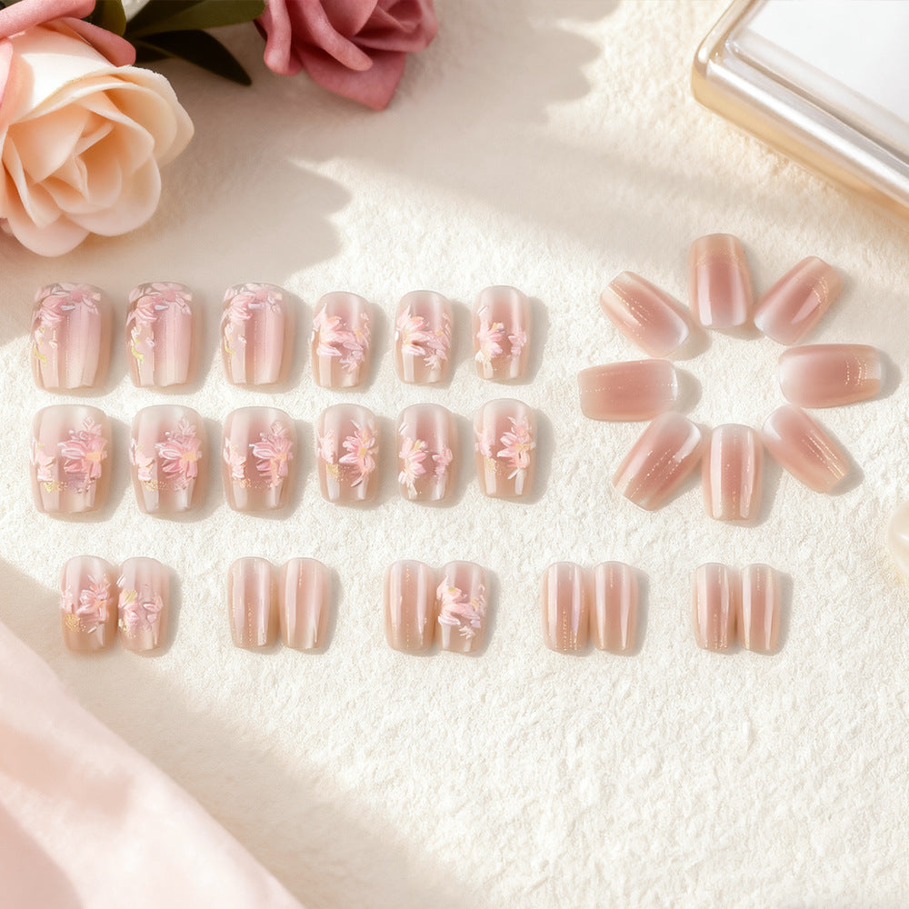 Floral Decorative Press-On Nail Set Stornfield 1787543207
