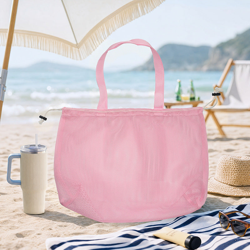 Versatile Beach Bag In Airy Mesh Design Stornfield