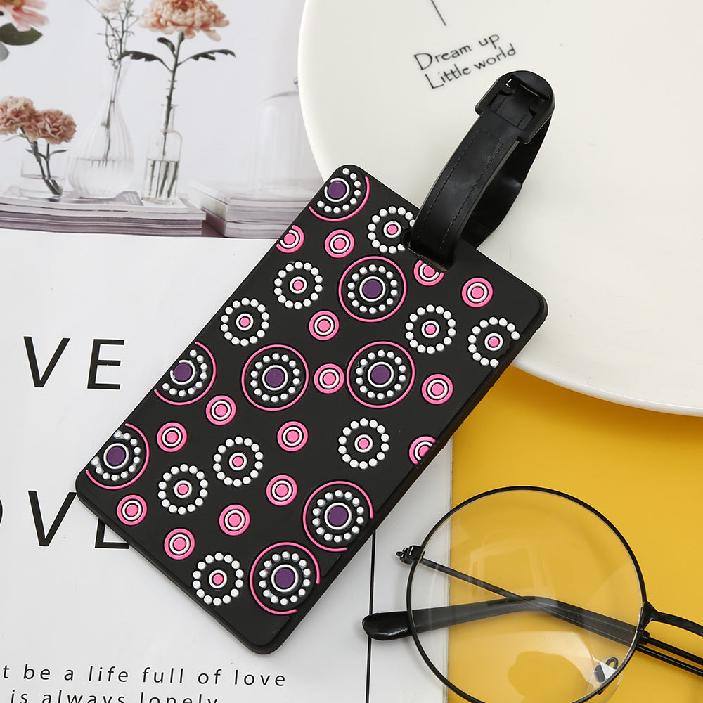Unisex Luggage Tag with Modern Geometric Design Bowlift