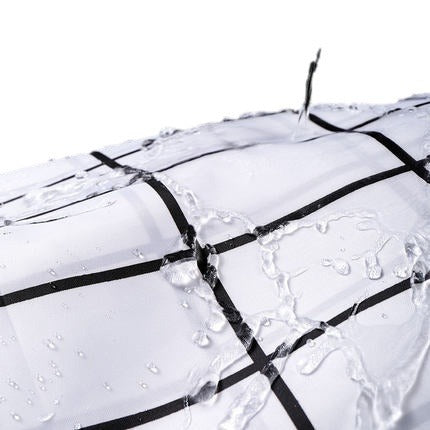 Minimalist Grid Pattern Shower Curtain Stornfield