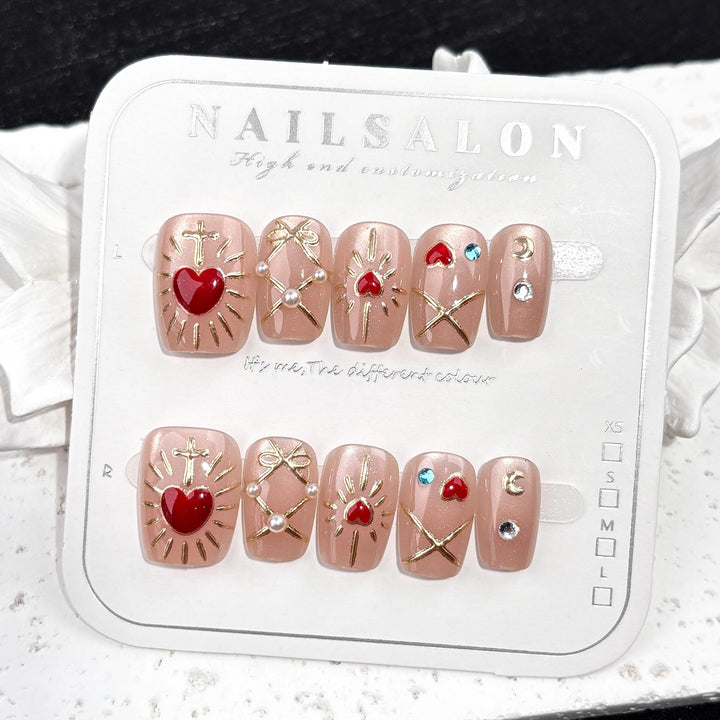 Decorative Acrylic Press-On Nail Design Set