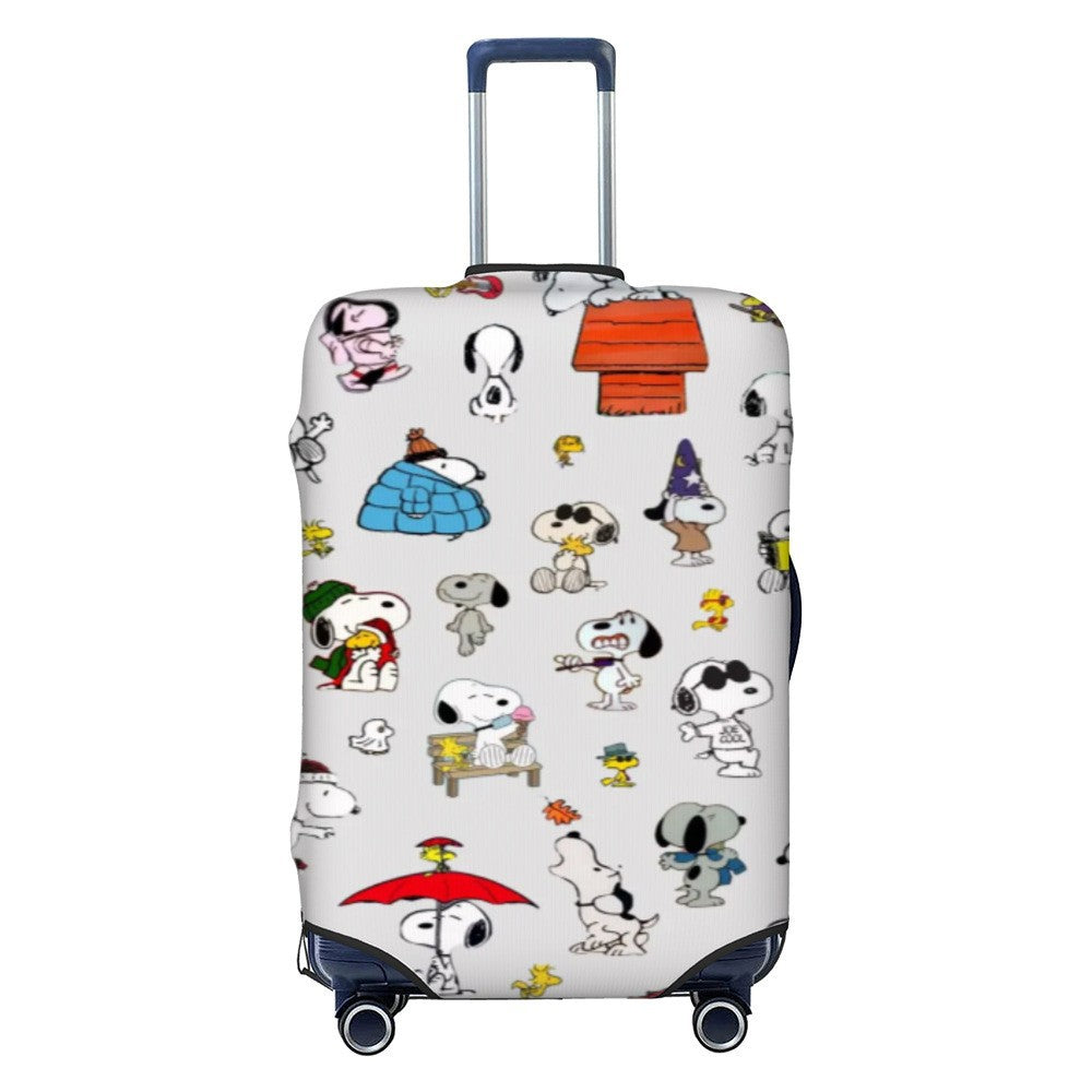 Unisex nano elastic suitcase cover with Snoopy comic motif, stretchy protective cover for trolley with four wheels Stornfield