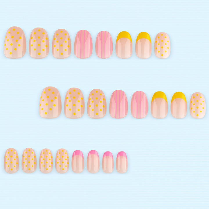Artificial nails with modern patterns and elegant accents Stornfield