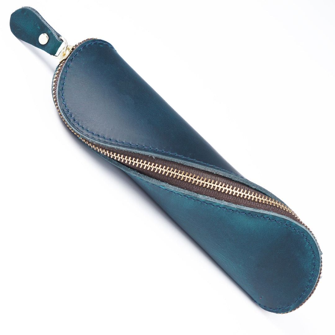 Leather Pencil Case with Zipper