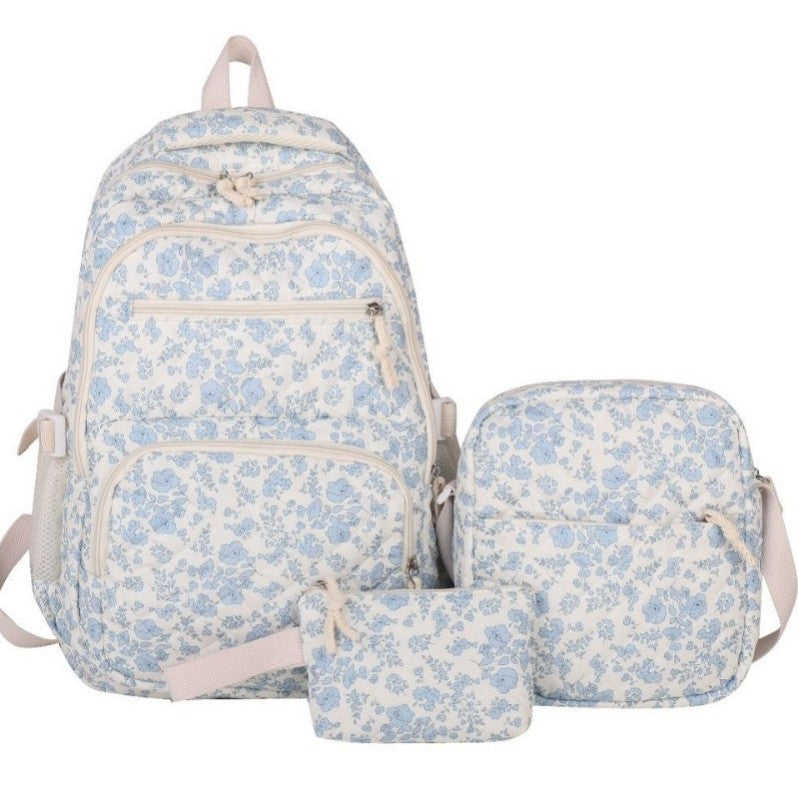 Multi-Purpose Floral Print Backpack Set
