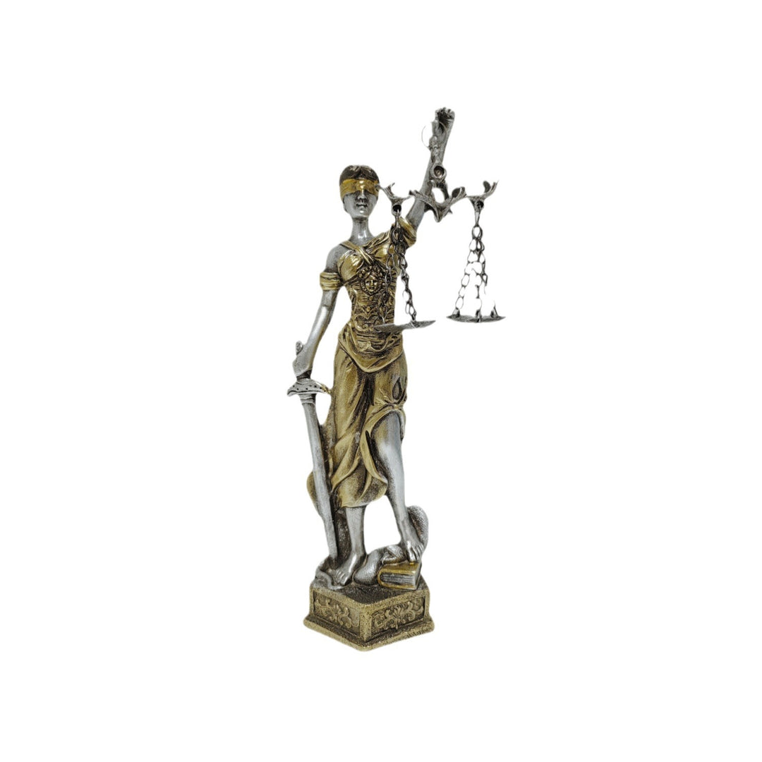 Elegant statue of Justitia in artistic details Stornfield