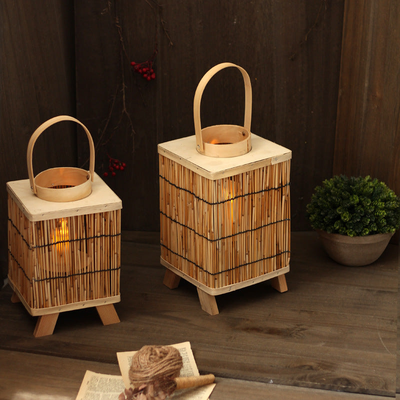 Artificial Rattan Lantern Stornfield