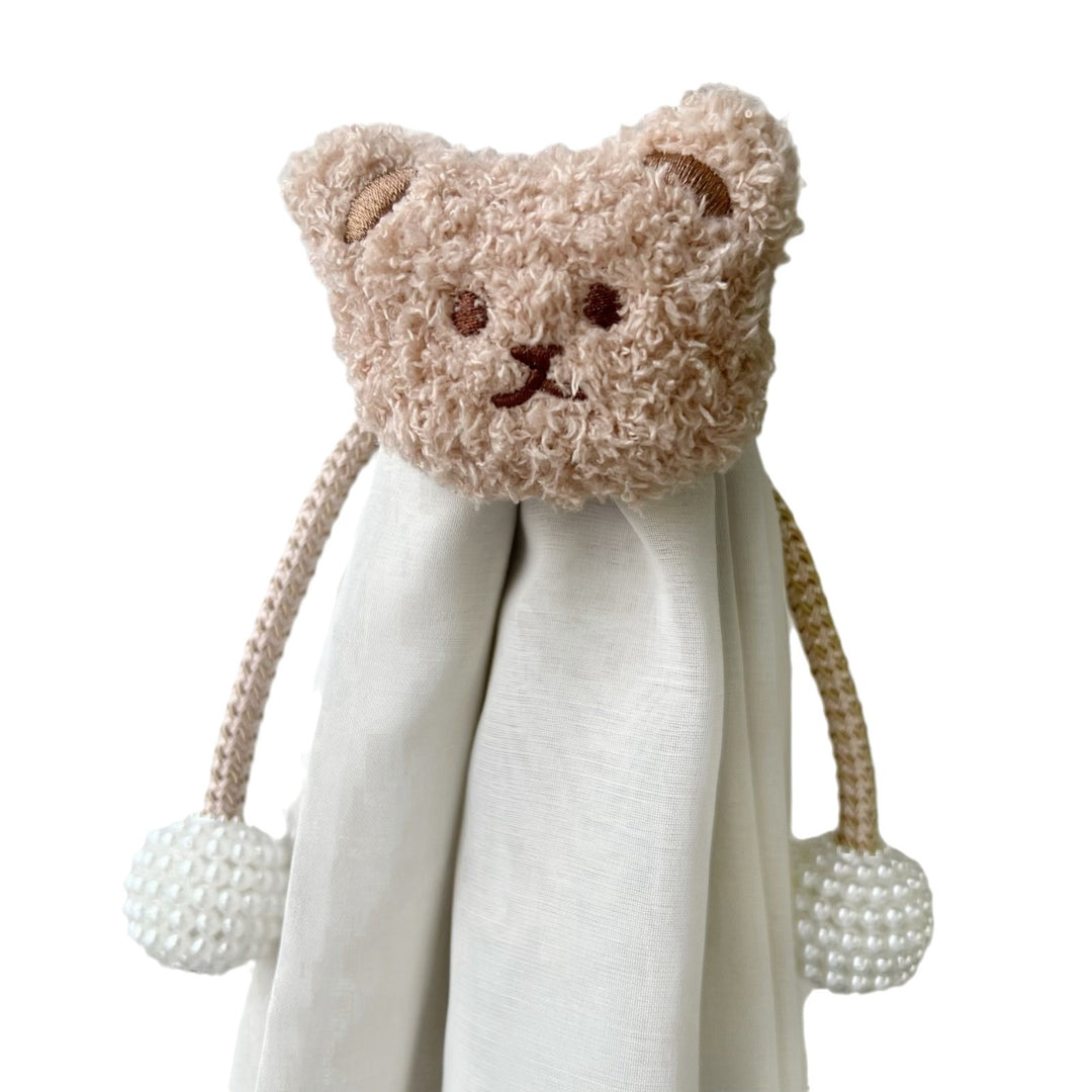 Beaded Magnetic Curtain Tieback with Fabric Flower Accent
