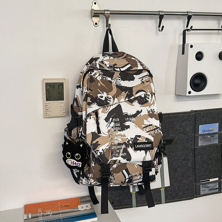 Graffiti Print Casual Backpack Stornfield