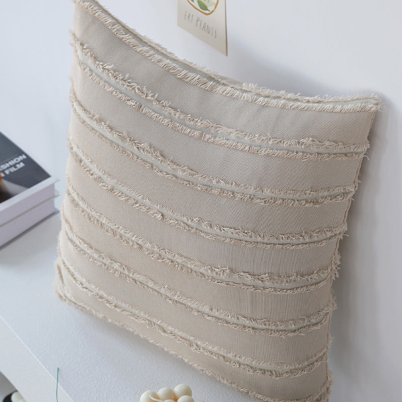 Decorative cushion with textured weave design