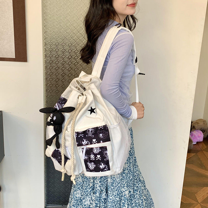 Playful Patterned Drawstring Backpack Stornfield