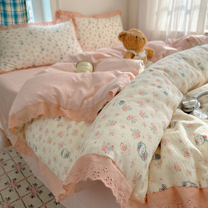 Vintage Floral Patterned Duvet Cover Set