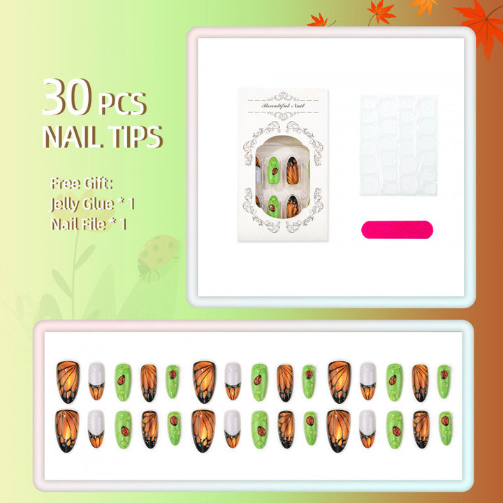 Manual Artistic Press-On Nail Set