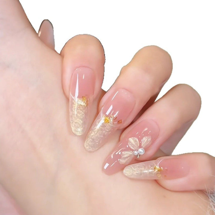 Floral Acrylic Nail Extensions