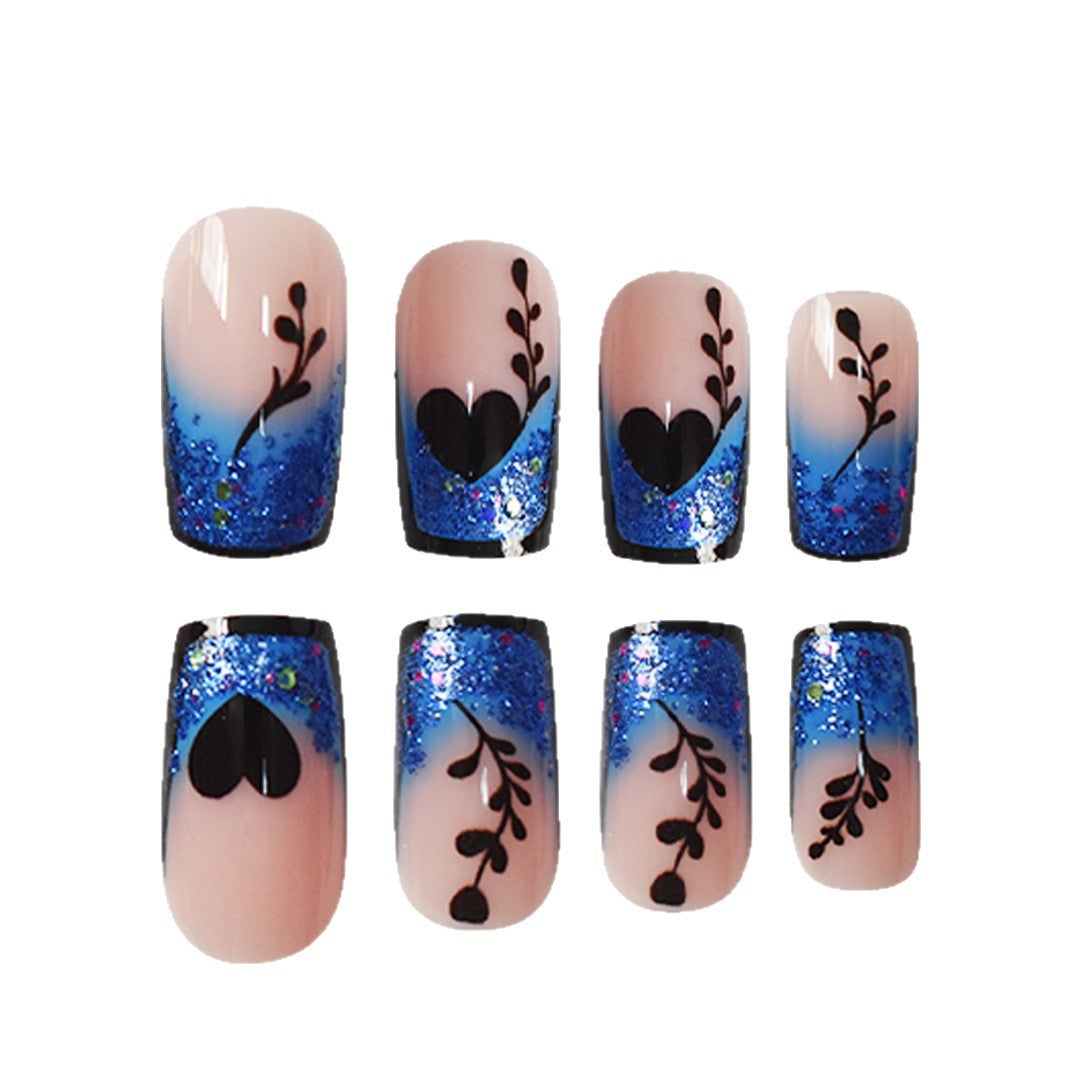 Artistic Glittered Press-On Nail Extensions Stornfield
