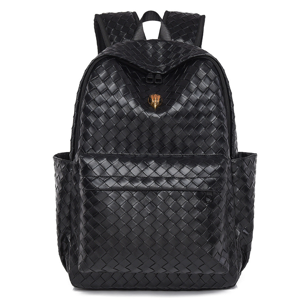 Woven Leather Casual Backpack Stornfield