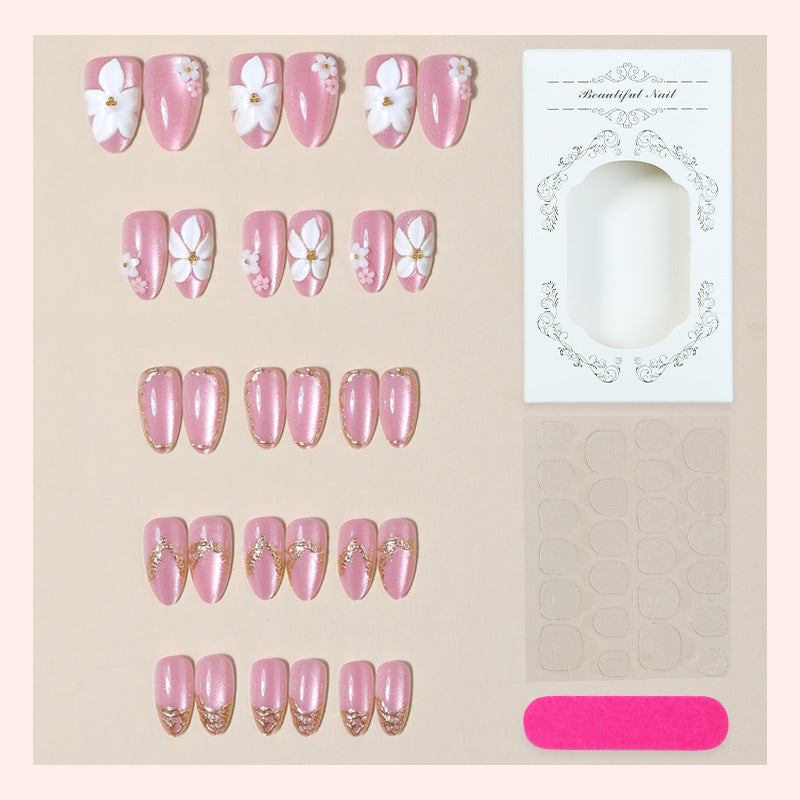 Elegant Floral Design Press-On Nail Set Stornfield