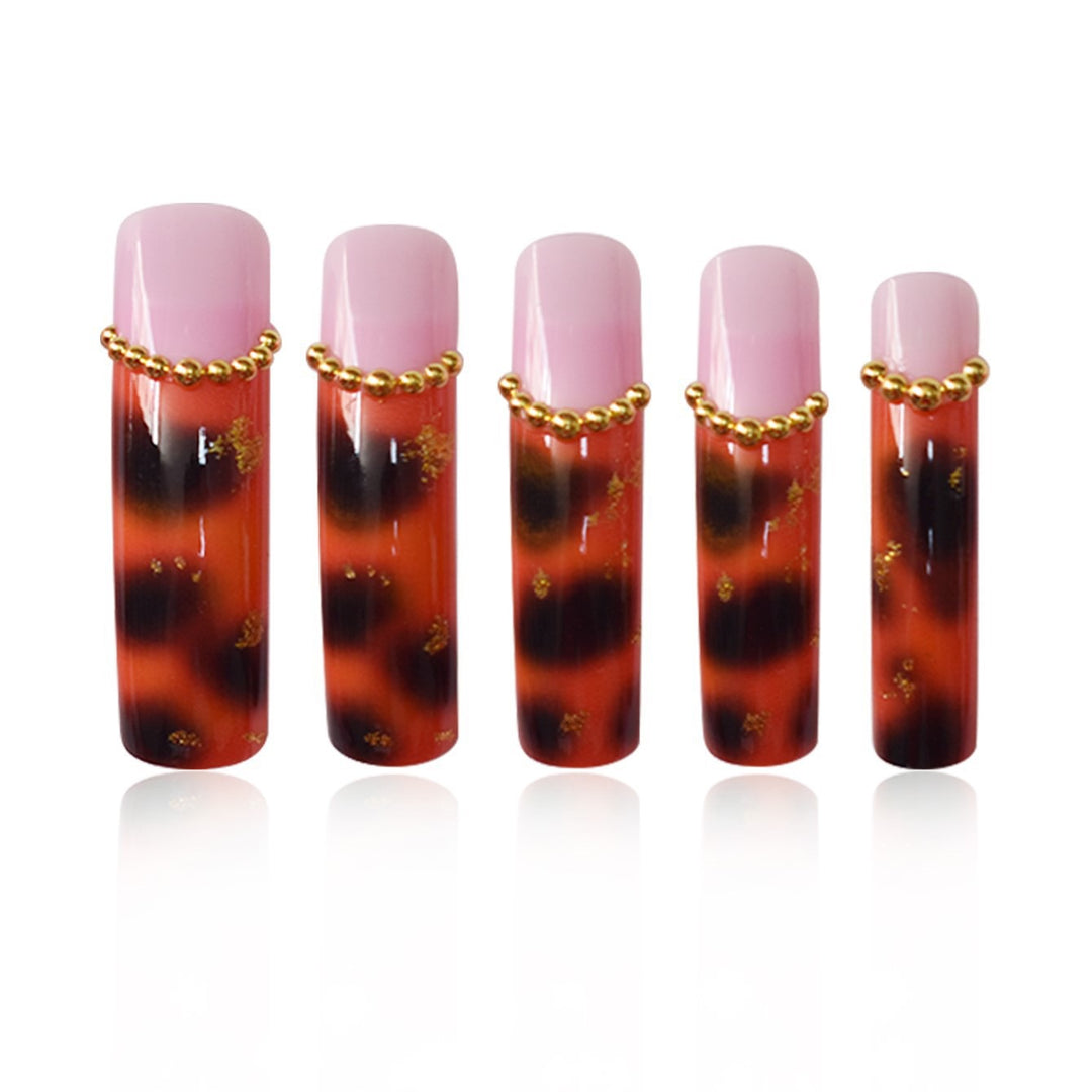 Elegant Tortoise Shell Acrylic Nail Enhancements Stornfield