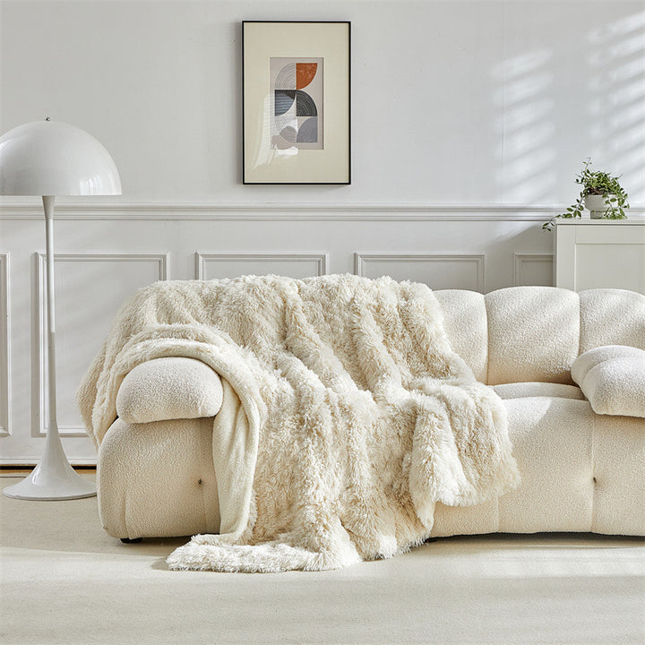 Luxurious Faux Fur Throw Blanket Stornfield