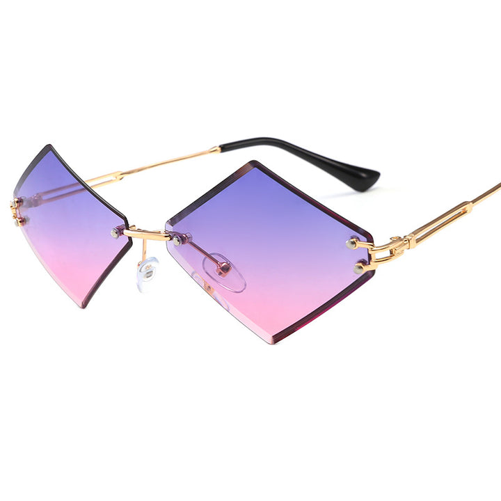 Ladies fashionable geometric sunglasses with mirrored lenses Stornfield