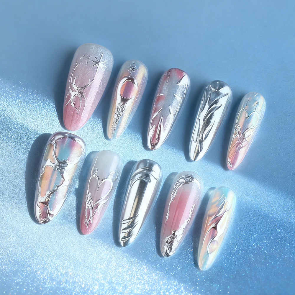 Artistic Metallic Nail Art Design Stornfield