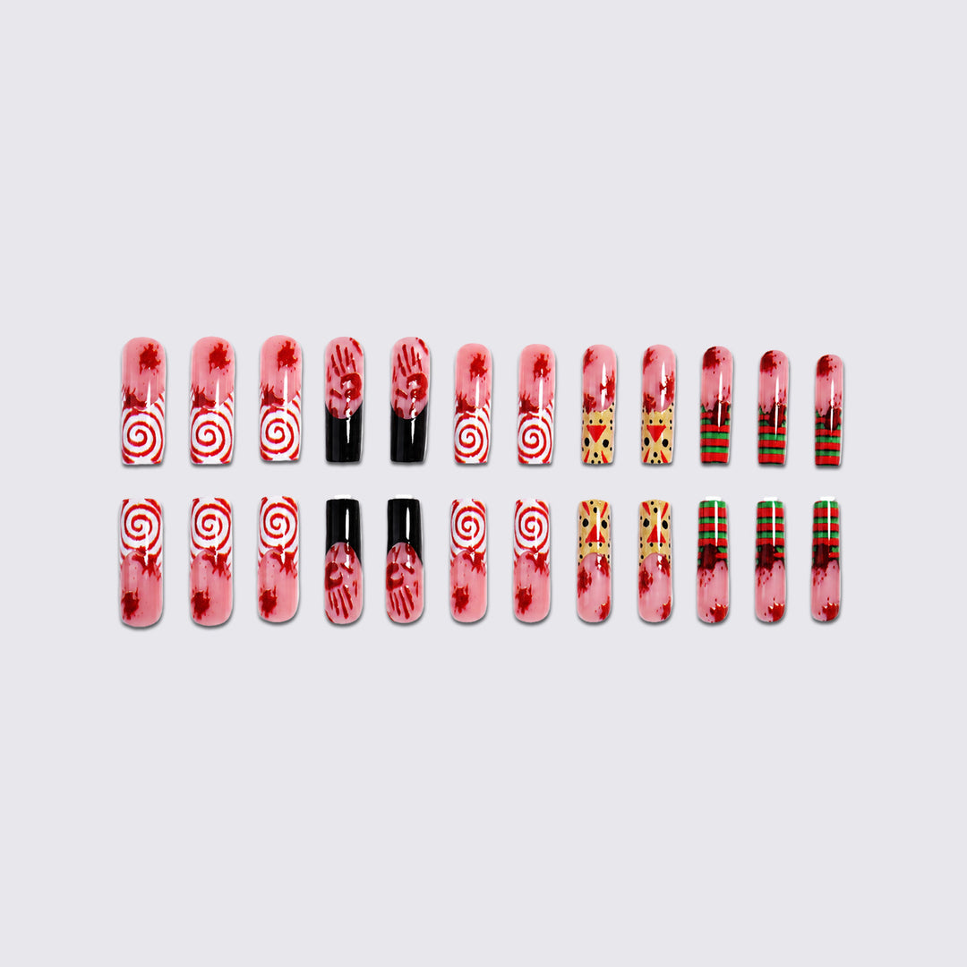 Creative nail art set with creepy Halloween design Stornfield