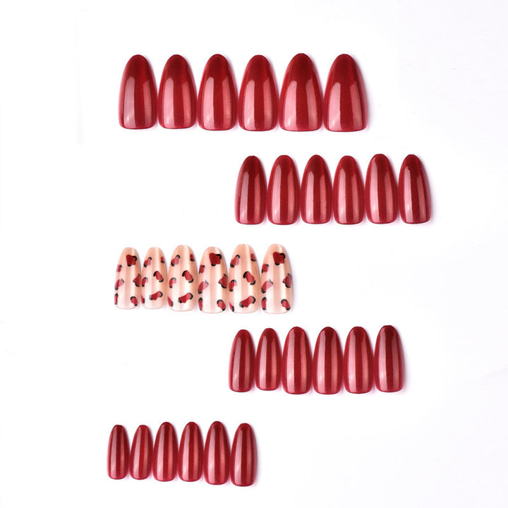 Artistic Red Press-On Nail Tips Stornfield