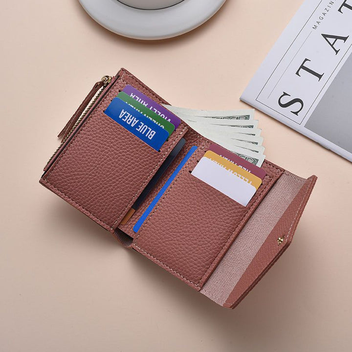 Textured Leather Cardholder Wallet