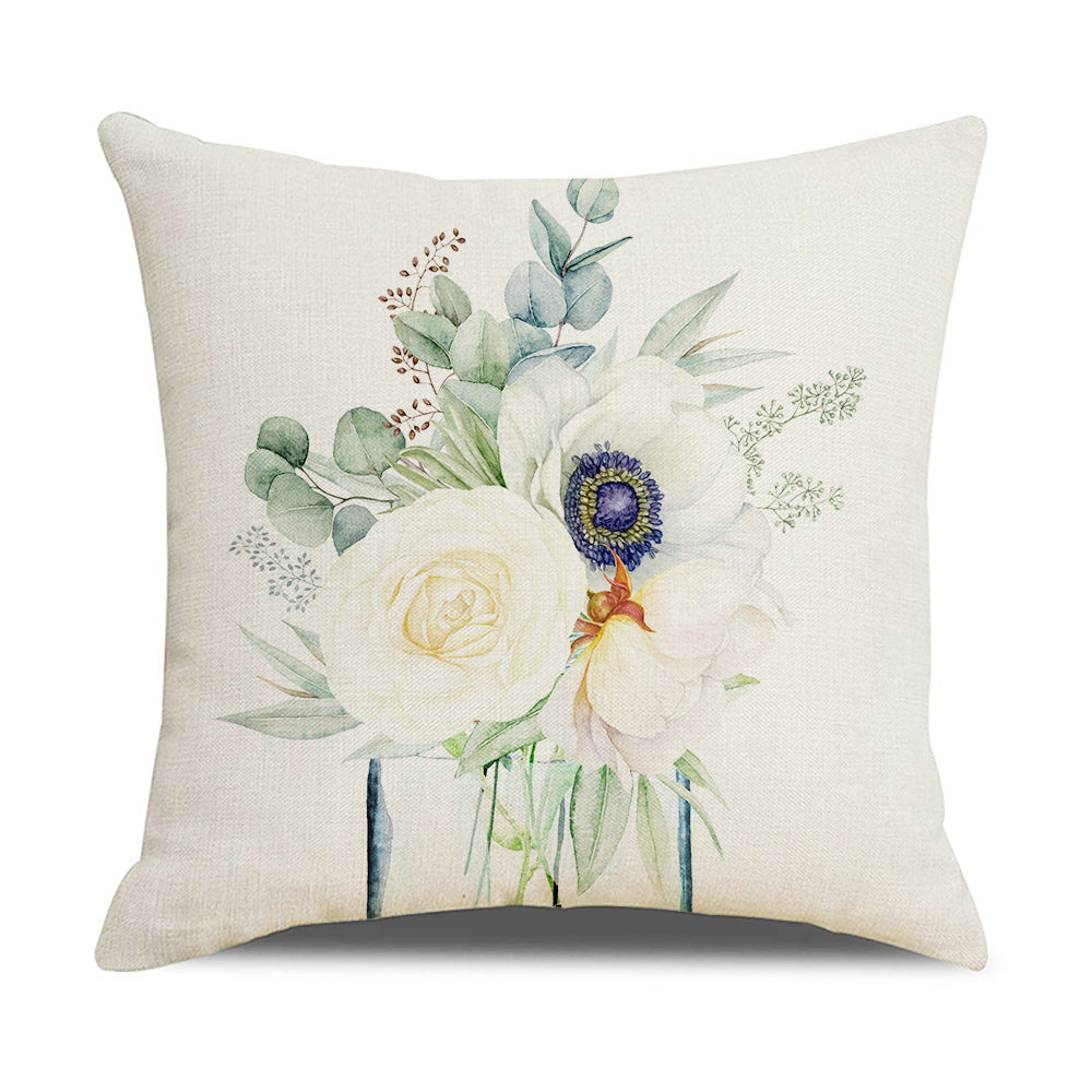 Women's Elegant Cushion Cover with Floral Designs Stornfield