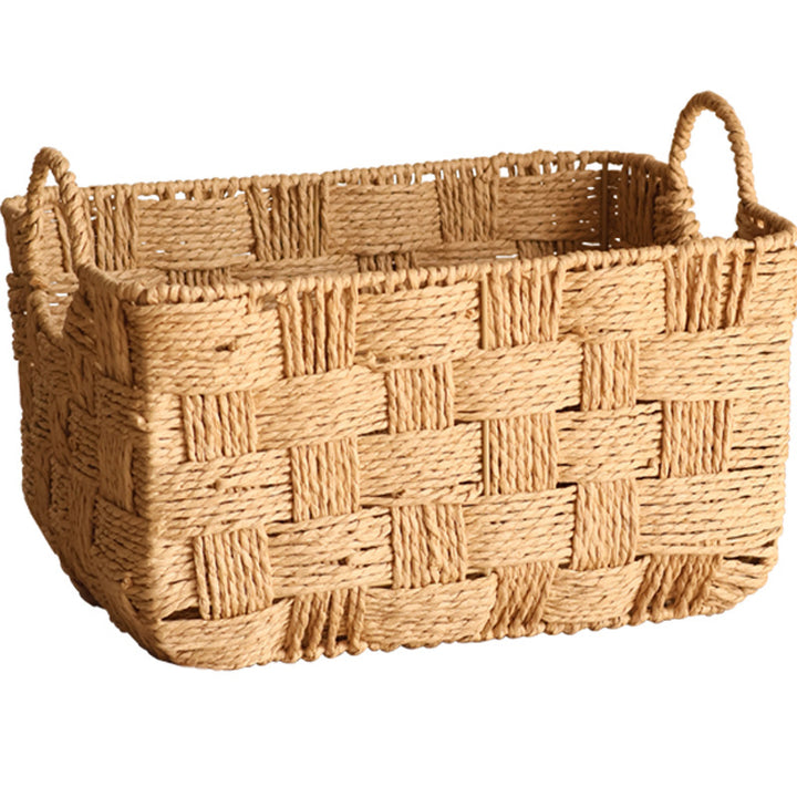 Handmade storage basket with practical handle Stornfield