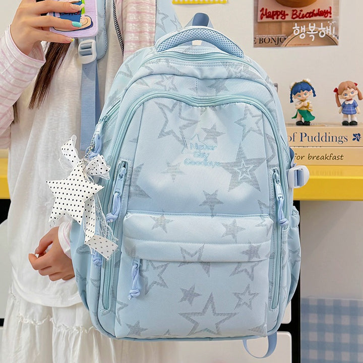 Stylish Star-Embellished School Backpack Stornfield