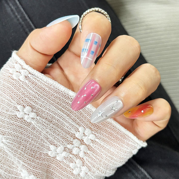 Starry Themed Press-On Nail Set Stornfield