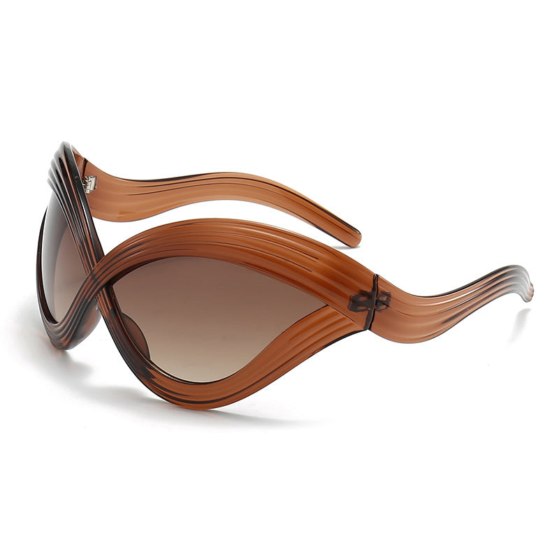 Women extraordinary sunglasses with curved design Stornfield