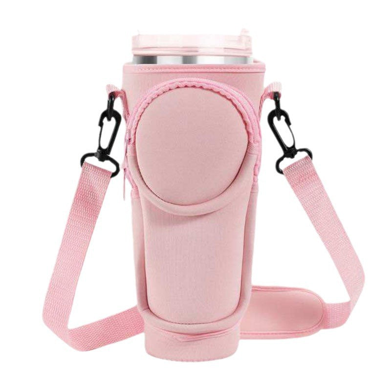 Ladies trendy and sparkling drinking bottle with shoulder bag Stornfield