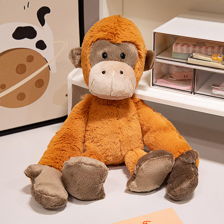 Stuffed Orangutan Plush with Extra-Long Limbs and Weighted Huggable Body Stornfield