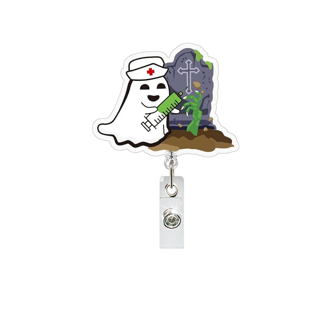Expandable badge holder with anatomical heart pendant