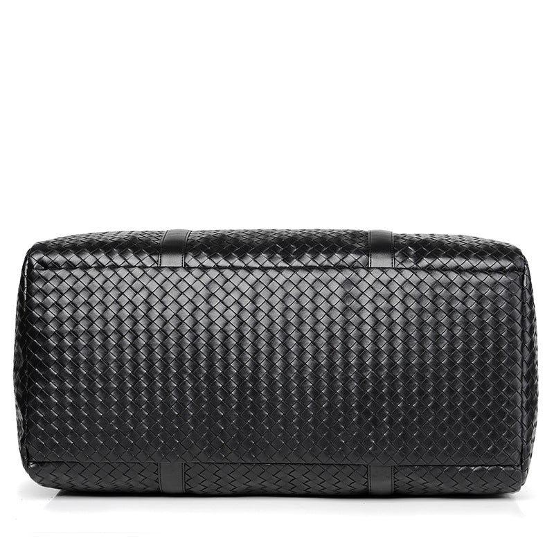 Woven Leather Weekend Duffel Bag Stornfield