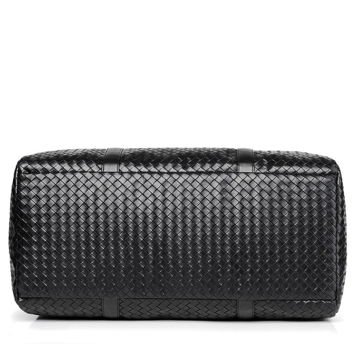 Woven Leather Weekend Duffel Bag Stornfield