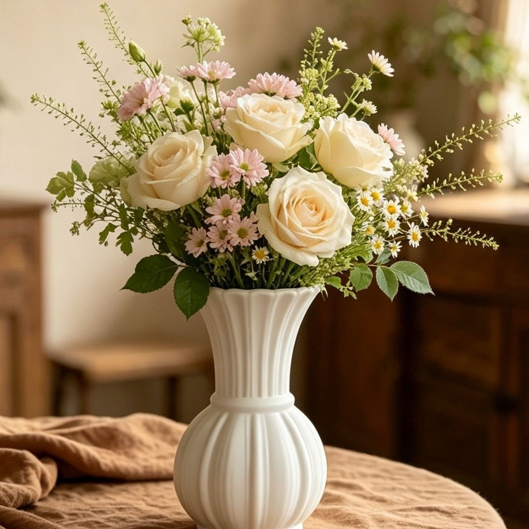 Elegant Ribbed Flower Vase Stornfeild