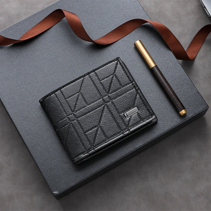 Textured Leather Passport Holder Stornfield