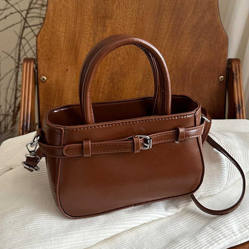 Compact Structured Crossbody Handbag