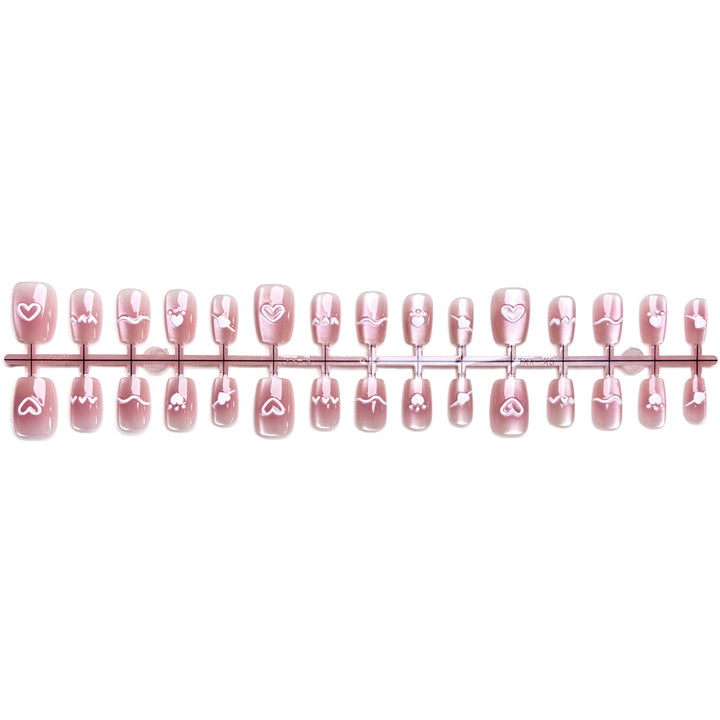 Customizable Heart and Paw Print Press-On Nails