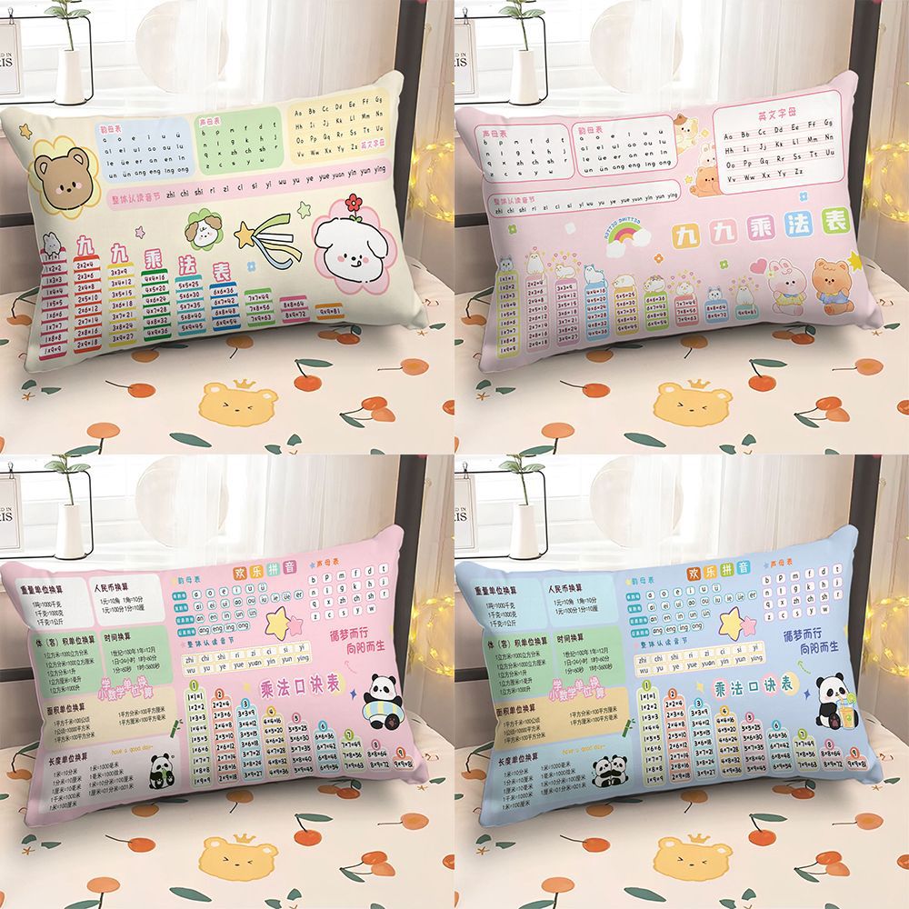 Cute Cartoon-Themed Educational Pillow