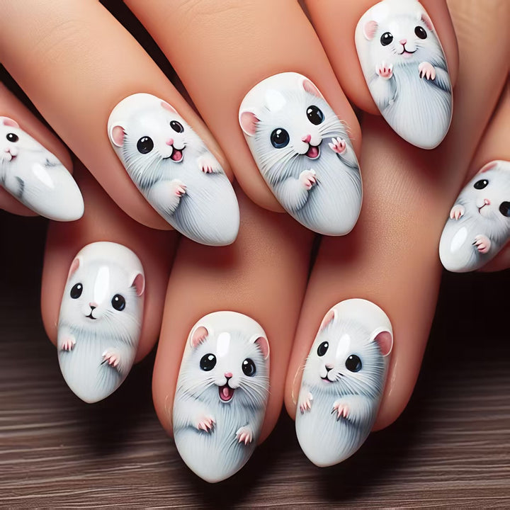 Nail art with cute animal design Stornfield
