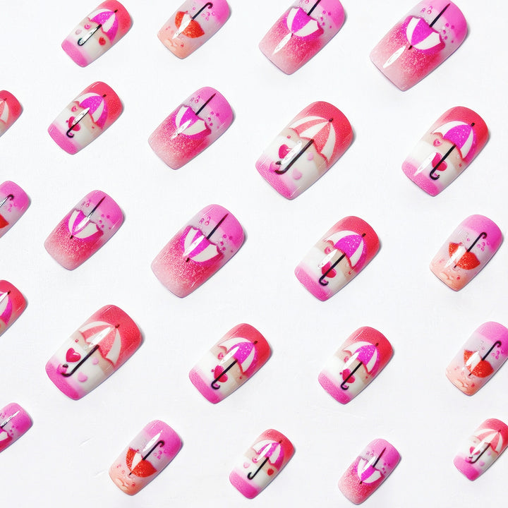 Art nails with Romantic Umbrella Design Stornfield