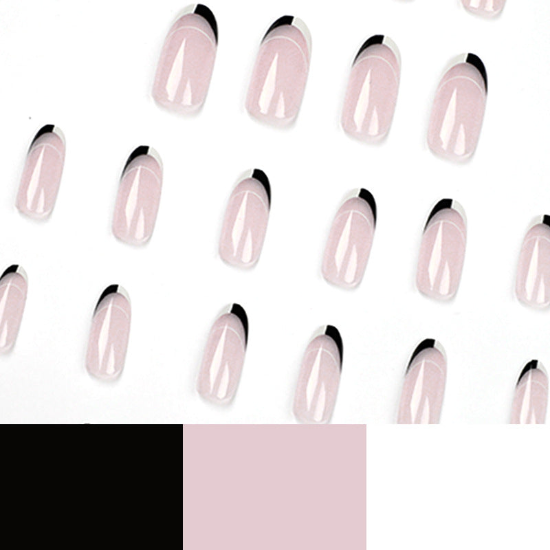 Artificial nail art with modern French-tip design Stornfield