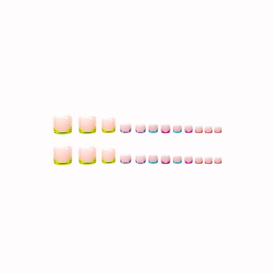 Vibrant Colorful Pedicure Nail Art Stornfield